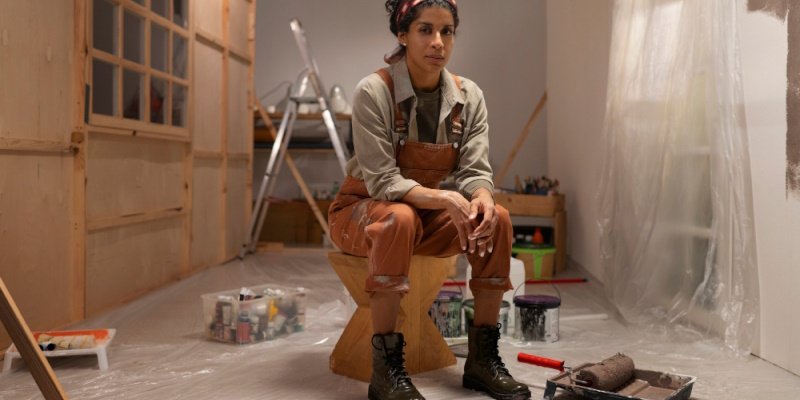 who is attempting to do a DIY home renovation by herself